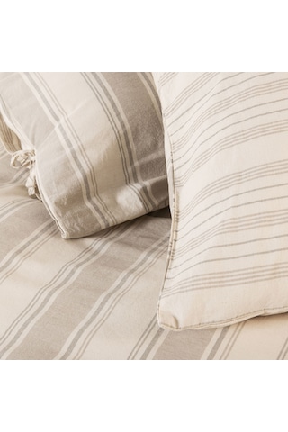 Karaca Home Naturel Line Jerardo Bej Armur Çift Kişilik Nevresim