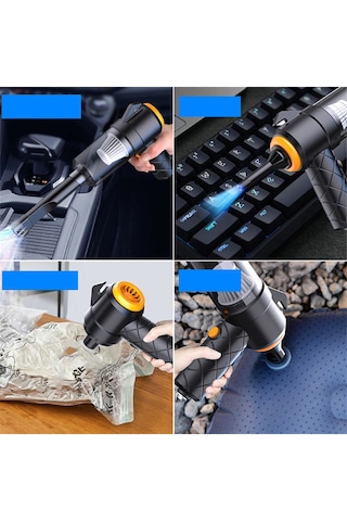 Crackedice 6'sı 1 Arada Elektrikli Süpürge Kablosuz Araba Elektrikli Süpürgesi Kablosuz El Tipi