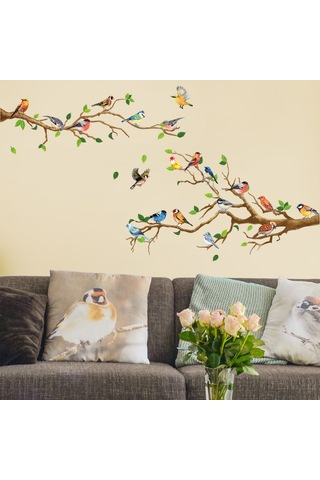 Twig Bird Dekoratif Duvar Sticker Murals Tv Arka Plan Dekoratif Duvar Çıkarımı Ve Peel