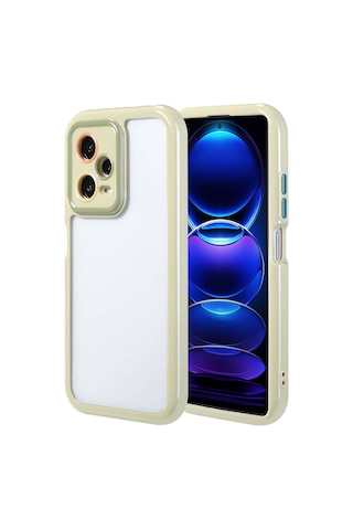 Xiaomi Redmi Note 12 Pro 5g Kılıf Kamera Korumalı Renkli Kenar Ve Çerçeve Tasarımlı Zore Vitamin Kap Yeşil