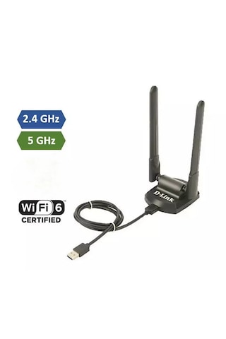 D-link Dwa-x1852 Kablosuz Ax1800 Wi-fi 6 Dual Band 2 Harici Antenli Ve Uzatma Kablolu Usb 3.0 Adaptör