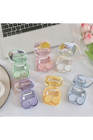 Lionsa Lens Saklama Kutu ve Aynalı Kalpli Takma Aparatı Seti Mor