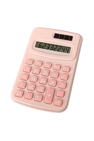 Güneş Enerjili Elektronik 8 Haneli Pembe Hesap Makinesi Kc-888 Pembe