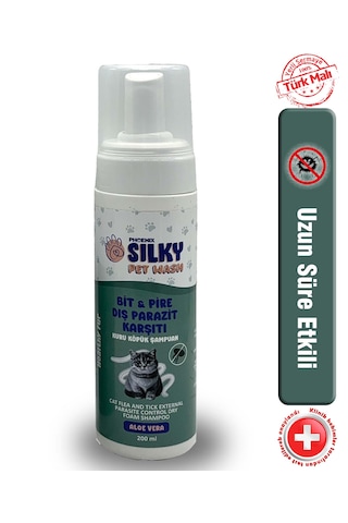 Kediler İçin Aloevera Özlü Dış Parazit Karşıtı Kuru Köpük Şampuan