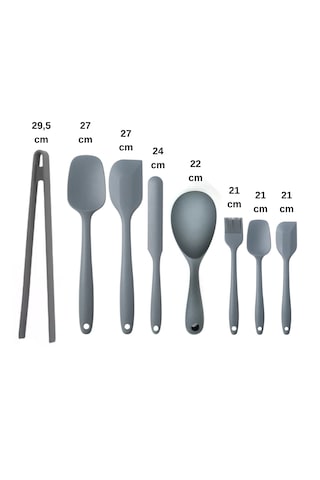 8 Parça Takım Yanmaz Yapışmaz Mutfak Pasta Silikon Yumurta Fırças