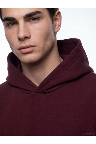 LC Waikiki Lc Waıkıkı Bordo Kanguru Cepli Erkek Hoodie