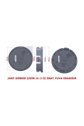 Jant Göbeği 55-58 Mm 4'Lü Abarth Akrep Siyah