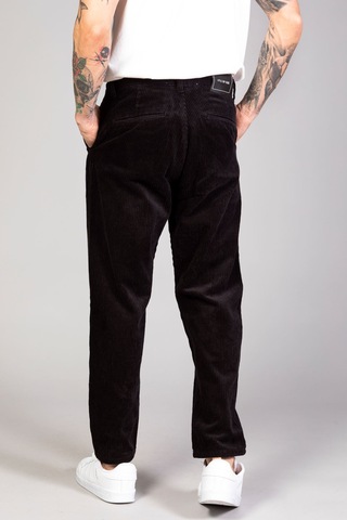 Little Cup Jeans Co Erkek Siyah Baggy Fit Rahat Kalıp Kadife Pantolon