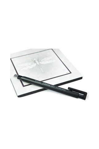 Tombow Mono Zero Kalem Silgi, Yassı Uç, 2,5x5mm, Siyah