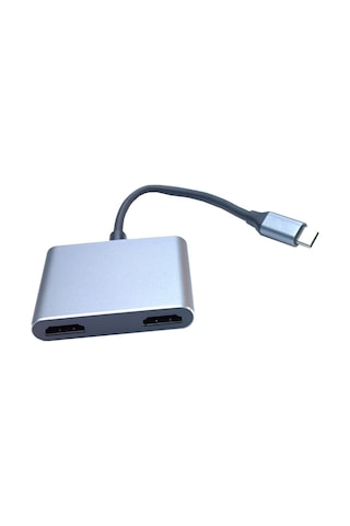 Type-c To 2x Hdmı 1x Usb 3.0 1x Type C Şarj 4 İn 1 Çevirici