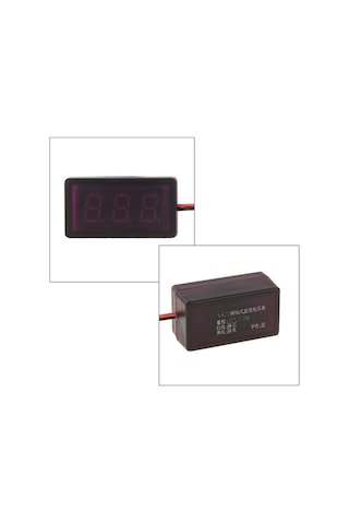 Butuglobal V42d 2 Telli Yeşil Işıklı Ekran Mini Dijital Gerilim Panel Metre, Gerilimi Ölç: Dc Dc 1.7-25v