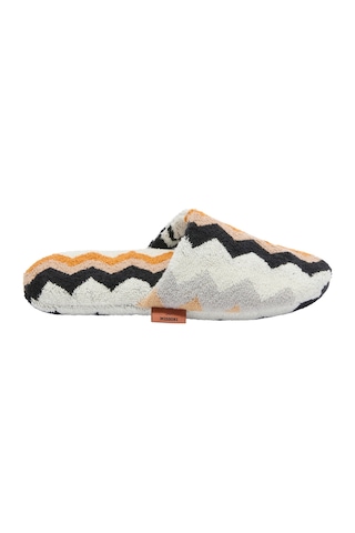 Missoni Home Lüks Pamuklu Banyo Terliği, Yumuşak Doku, Ikonik Zigzag Desen, Unisex Konfor Terlik Çok Renkli Kod 015700