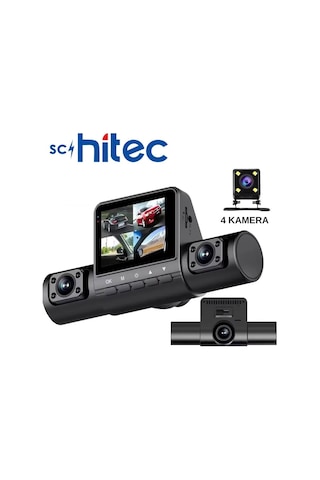 Schitec 4 Kameralı Kayıtlı Araç Kamerası 360 Görüş 1080p Ön Ve Arka İç Çekim Hd Otomobil Kamera Sistemi An-6314 02574515