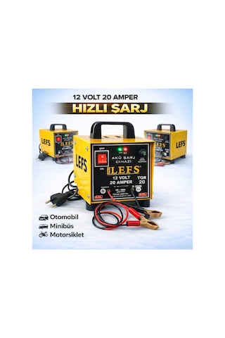 Pro Lefs Akü Şarj Cihazı Redresör 12 Volt 20 Amper