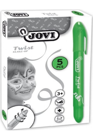 Jovi Twist Stick 5'li Yeşil Yüz Boyama Kalemi