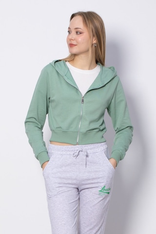 Barrels And Oil Kapüşonlu Kısa Sweatshirt - Çağla-Çağla Yeşil