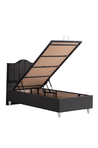 Trend İkili Set, Trend Tek Kişilik Baza Başlık Seti Antrasit 90 x 200