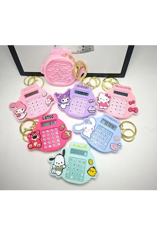Anahtarlık Çanta Süsü Hem De Hesap Makinesi Kuromi Cinnamoroll My Melodie Pochacco Hello Kitty