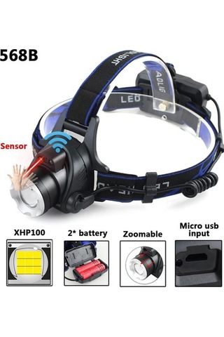 Novahub Led Far Xhp100 9 Çekirdekli El Feneri, Usb Şarjlı, Su Geçirmez, Bisiklet İçin Far, 3 Modlu, 5000k, 100.000h Yaşam Süresi Çok Renkli