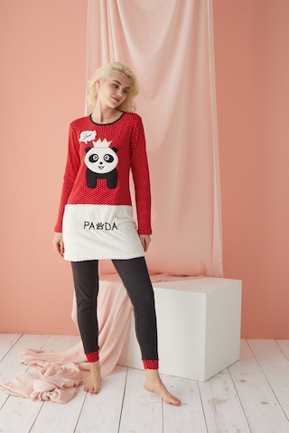 Polkan 5180 İnterlok Polarlı Bayan Pijama Takımı-4432-KATALOG RENGİ Çok Renkli