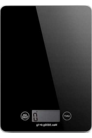 Pazly 5kg Kapasite Dijital Terazi Fda Onaylı, Bpa İçermeyen Pilsiz Siyah Siyah