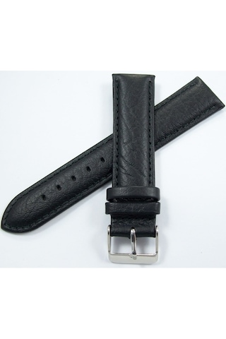 Bizon Deri Saat Kayışı 20Mm Siyah Saat Kordonu 1. Kalite Çatlak