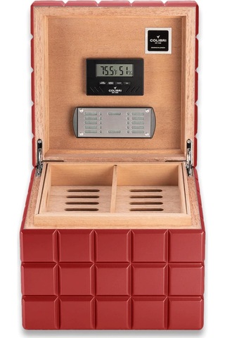 Colibri Cube Heritage Humidor Puro Kutusu Kırmızı 70's