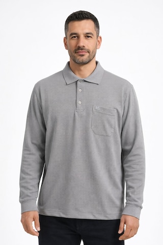 Classics Men Simenti Regular Fit Polo Yaka Uzun Kol Sweatshirt - 7567 Gri