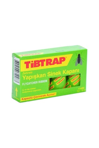 Özel Üretim Alternatif Çözüm Depo Çözümü İş Yeri Önlemi Tibtrap Yapışkan Sinek Kapanı 4'lü