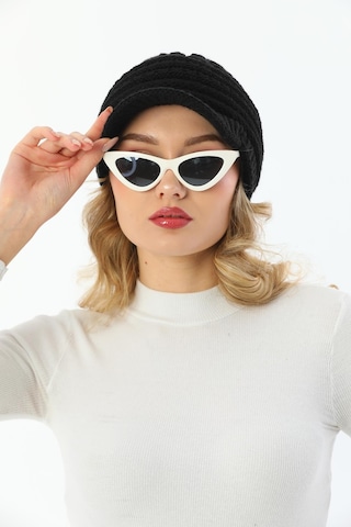 Siperli Çift Kat Siyah Triko Örme Bere Siyah