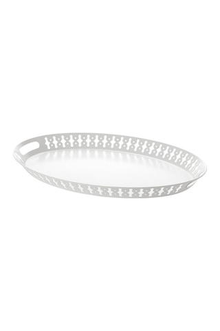 Ikea Romantısk Çelik Tepsi 52x39 Cm Beyaz 80175675 Çok Renkli