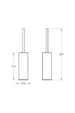 VitrA Origin Tuvalet Fırçalığı Fırçalı Nikel Yerden A4489334