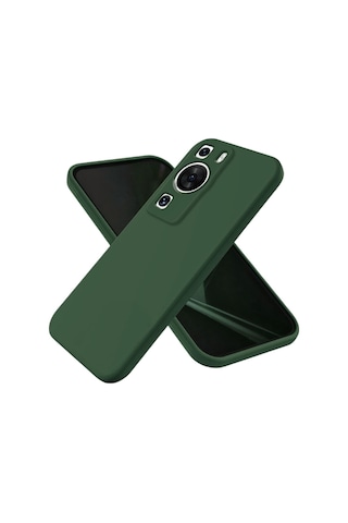 Huawei P60 Pro Uyumlu Silikon Kılıf - Kamera Korumalı Esnek Pastel Renk Kapak - Yeşil