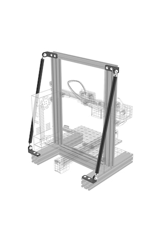 Monyee Ender-3 Serisi İçin Alüminyum Çekme Çubuğu Seti - 3d Yazıcı Parçası, Ender-3s/pro Uyumlu