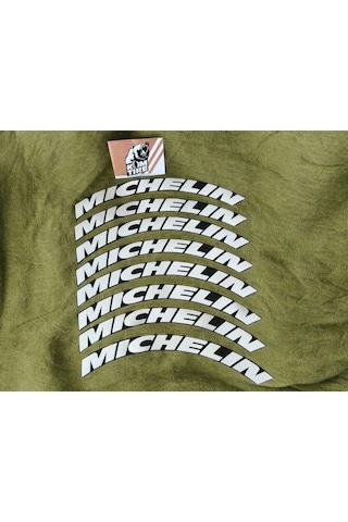 Michelin Motorsiklet Ve Otomobil Araç Lastik Yazısı 2.5 Cm 8 Adet Yapıştırıcı Arma Sticker