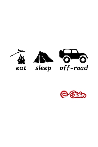 Eat Sleep Off Road Sticker Oto Sticker Araba Sticker