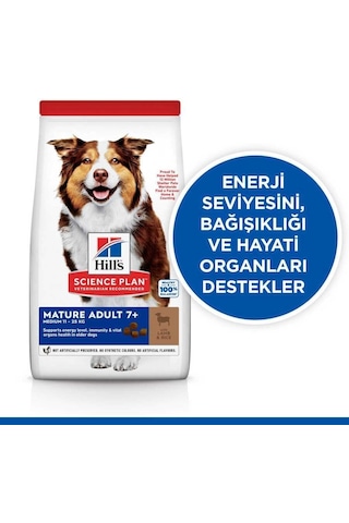 Hill's Scıence Plan Mature Adult 7+ Medium Orta Irk Kuzulu Yaşlı Köpek Maması 14kg