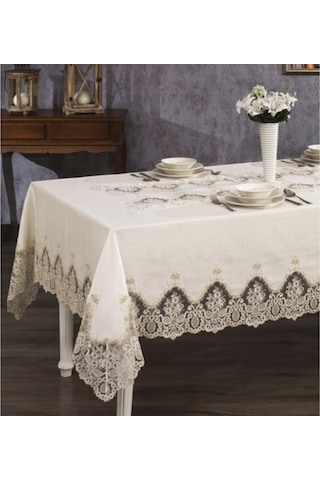 Nazik Home Lisa Masa Örtüsü Bej