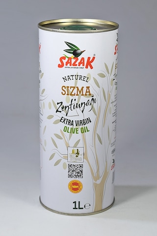 Sazak Naturel Sızma Zeytinyağı Teneke 1 L