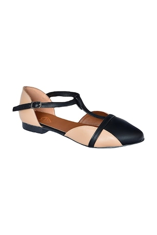 Fox Shoes B726881809 Kadın Babet Ten - Siyah