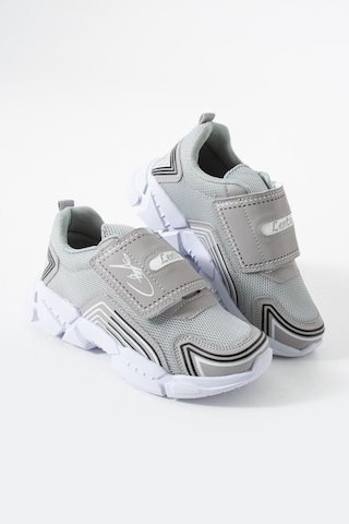 Adımist Çocuk Unisex Rahat Ortopedik Taban Cırtlı Hafif Sneaker Spor Ayakkabı Lento Cırtlı Gri