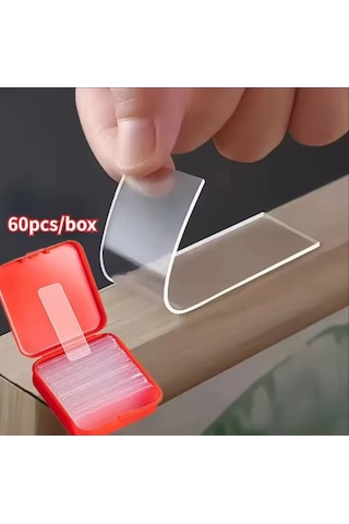 1.4 Cm - 4.5 Cm 60 Adet Kaliteli Çift Taraflı Bant Halı Tablo Resim Yapıştırma Bandı