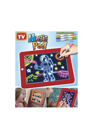 Magic Pad Çuk Eğitici Sihirli Işıklı Kalemli Öğretici Pili Pad