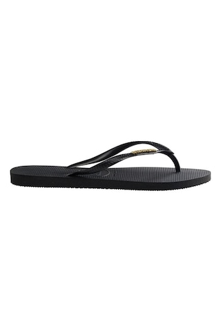 Havaianas Slım Logo Metallıc Parmak Arası Terlik 4119875 1924 Siyah