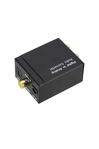 Samdoo Siyah Dijital Fiber Optik/koaksiyel'den Stereo L/r Ses Çevirici, 32-96khz Örnekleme Oranı, Rca Çıkış