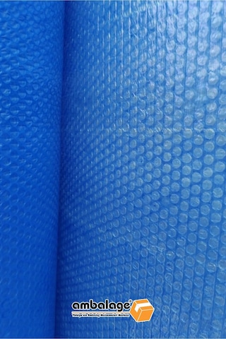 Ambalage Balonlu Naylon 150 CM x 10 M 100 G Mavi Üç Katlı Kalın Ambalage Balonlu Naylon Pat Pat Pıt Pıt Koli Bandı