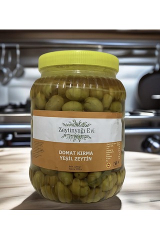 El Kırması Domat Sofralık Yeşil Zeytin İri Kalibre Pet Şişe 2200 Gram