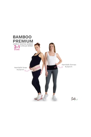 Owli Bamboo Premium Hamile Destek Kemeri 2'Si 1 Arada Ten