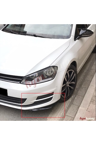 VW Golf 7 Ön Tampon Flap Seti - Piano Black - Universal - Abs Plasti