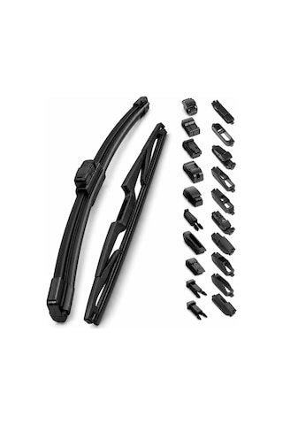 Peugeot 107 2005-2014 Uyumlu Ön Arka Silecek Takımı Muz Tipi 650mm + 300mm